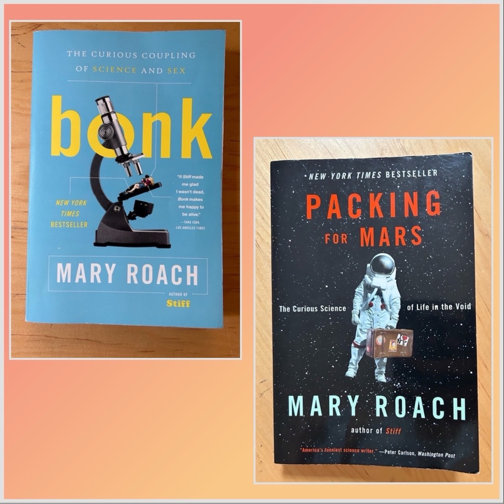 Bonk & Packing for Mars by Mary Roach paperback books